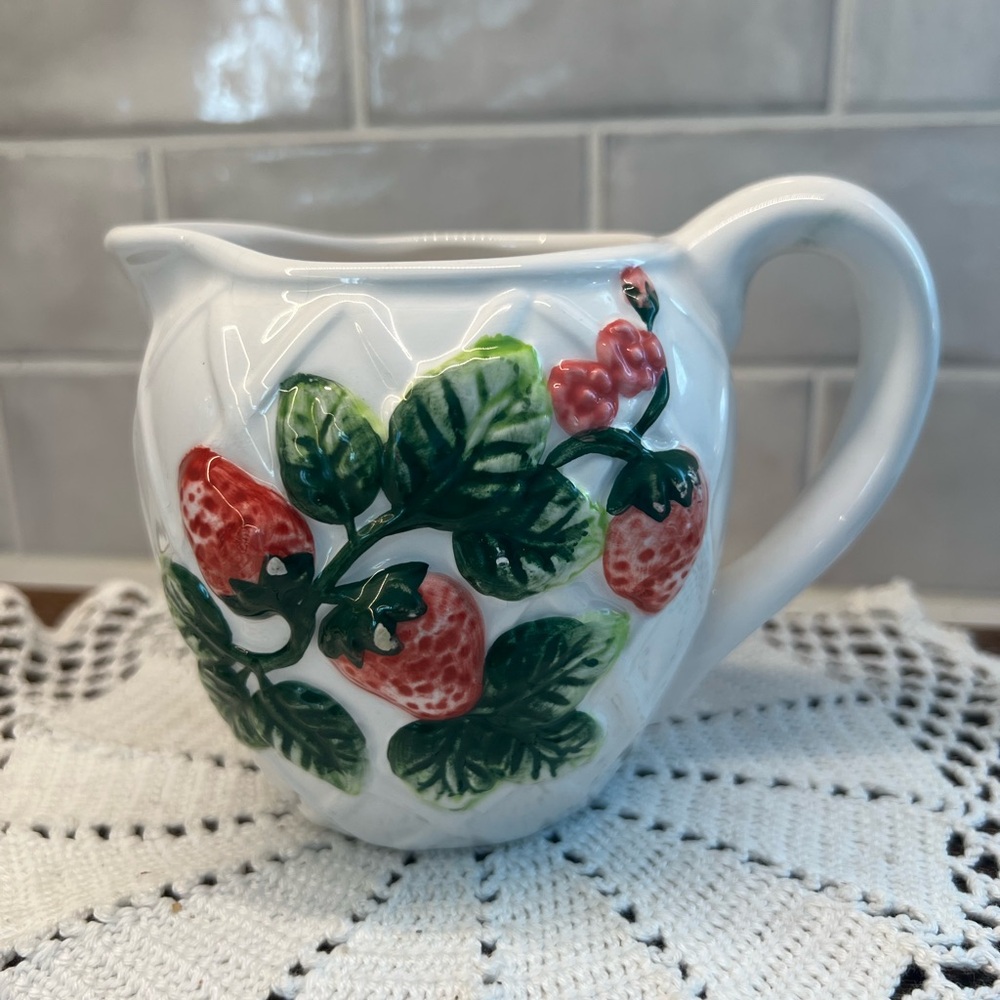 Strawberry Ceramic Pitcher